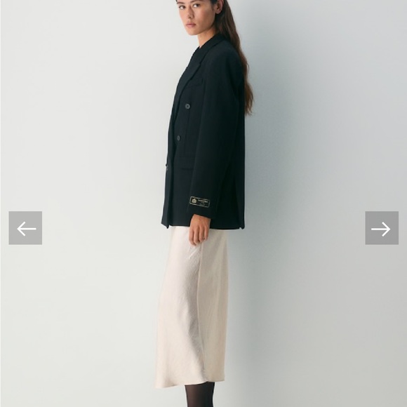 Babaton Cream Maxi Skirt with Subtle Sheen - Picture 3 of 12